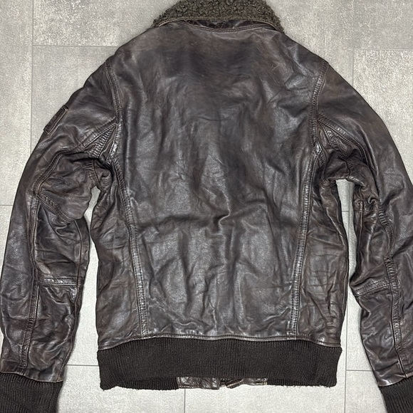 Authentic Hollister Palm Canyon Distressed Leather Jacket. - Picture 10 of 16